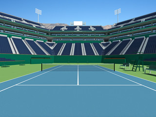 Obraz premium 3D render of beutiful modern tennis masters 1000 lookalike stadium