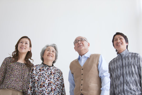 Senior Couple with Adult Daughter and Son