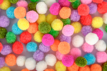 Fototapeta na wymiar A colorful of Pom Pom background