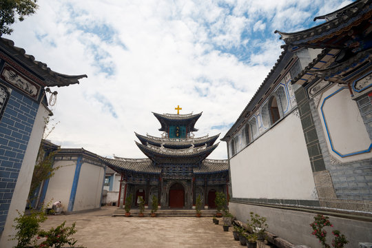 Fototapeta Chinese  Christian Church Dali Yunnan Province, China
