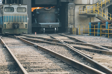 detail shot of railroad Tracks.