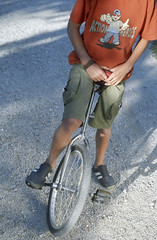 Boy on an Unicycle - Legerdemain - Youth - Leisure Time - Park © STOCK4B 