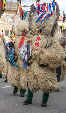 Traditional street mask carnival in Cerknica, Slovenia