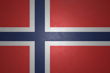 Fototapeta premium Flag of Norway on stone background, 3d illustration