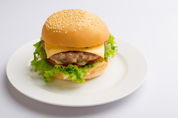 Delicious homemade hamburger