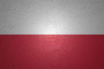 Flag of Poland on stone background, 3d illustration