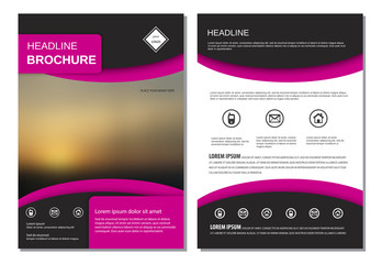 Template layout for annual report brochure flyer cover design vector