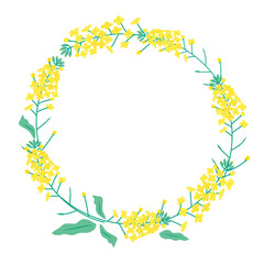 菜の花のイラスト　フレーム