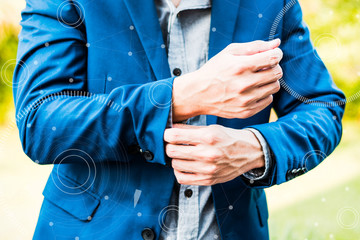 : business successful concept : executive business man wear male formal suit serious thinking professional work leadership of company manager , selective focus
