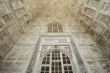 Agra, Uttar Pradesh, India - May 2016 :  The interiors in the Taj Mahal complex on May 20, 2016, in...