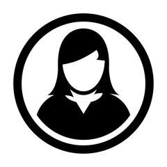User Icon - Woman Person Profile Human Avatar Vector illustration