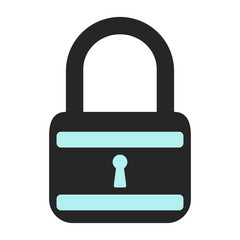 Lock icon. Flat Vector illustration on white background.