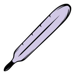 Medical thermometer icon cartoon