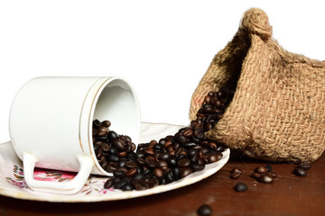 coffee cup with jute bag 
