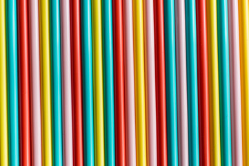 Colorful drinking straws background 