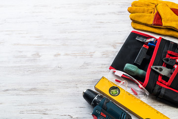 Obraz premium Instruments on wooden table