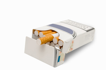 Cigarettes pack isolated on white background