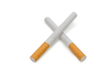 Cigarettes isolated on white background
