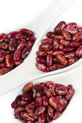 Red beans isolated on white background