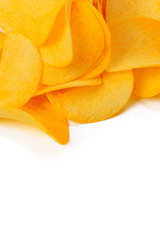 Obraz na płótnie Canvas potato chips isolated on white background