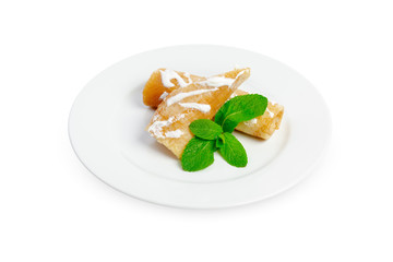 pancakes isolated on white background