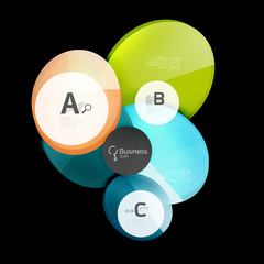 Glass circle abstract background