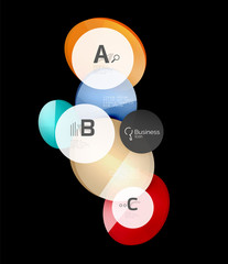 Abstract circles on black