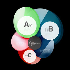 Abstract circles on black