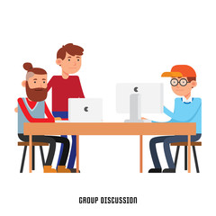 Group discussion illustration - 140172329
