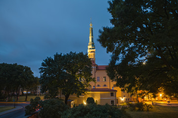 Obraz premium Evening view of old Riga castle, Latvia. Summer time.