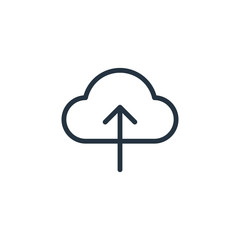  cloud line icon on white background