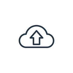  cloud line icon on white background