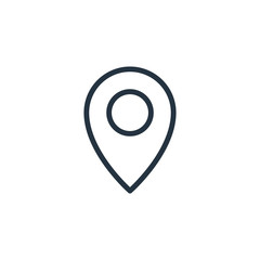 pin line icon on white background
