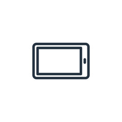 tablet line icon on white background