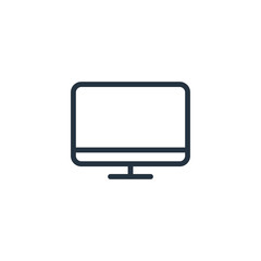monitor line icon on white background