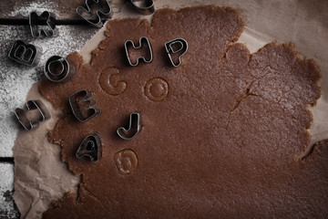 Chocolate cookie alphabet preparation process