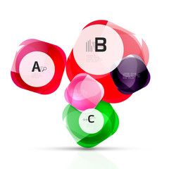 Vector glossy square elements