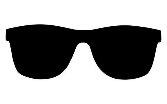black sunglasses. glasses. white background. vector illustration