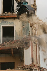 Demolition eines Hauses in Wien