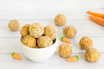 Carrot cake flavored energy balls.