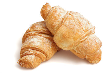 fresh croissant isolated on white background