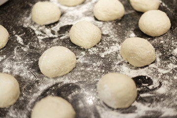 Fototapeta na wymiar baking yeast dumplings 