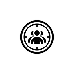 Targeting Icon. Flat Design.