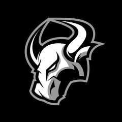 Furious bull sport vector logo concept isolated on dark background. Professional team badge design.
Premium quality wild animal t-shirt tee print illustration.