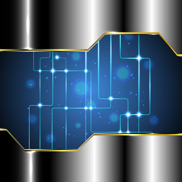 Vector Abstract technology background with circuit.