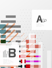 Obraz premium Colorful lines, rectangles and stripes with option infographics
