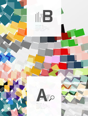 Colorful lines, rectangles and stripes with option infographics