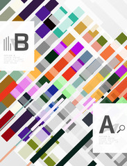 Colorful lines, rectangles and stripes with option infographics