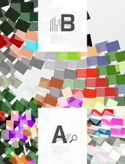 Geometrical abstract background with infographics