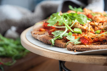 Pizza on a stone